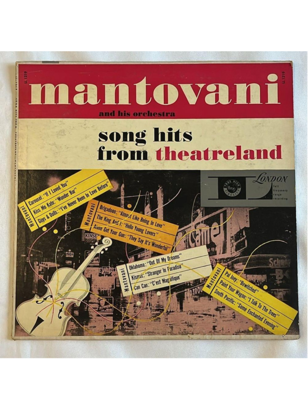 MANTOVANI AND HIS ORCHESTRA – "SONG HITS FROM THEATRELAND" VINYL RECORD